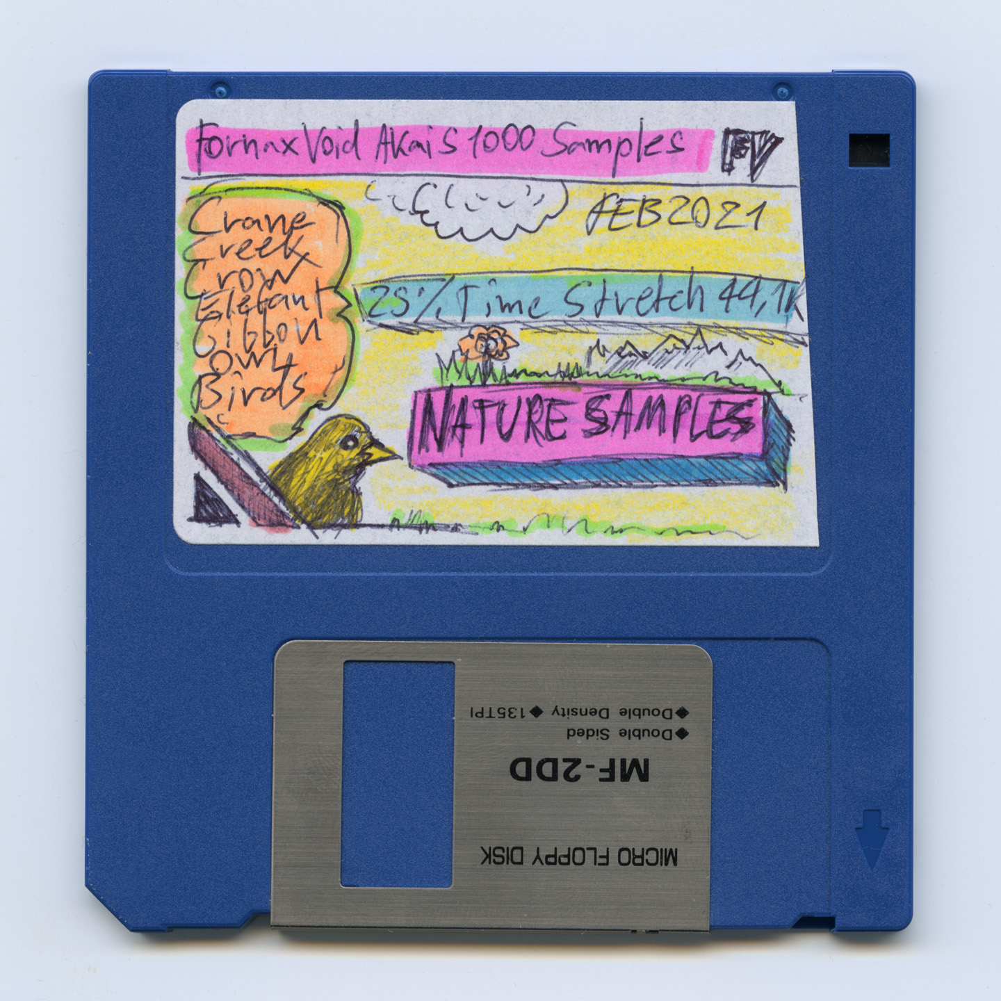 Fornax Void Akai S1000 samples floppy disk. February 2021.